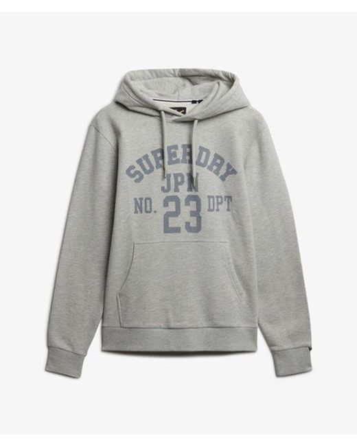 Homme Athletic Essentials Sweat À Capuche Taille Superdry pour homme en coloris Gray