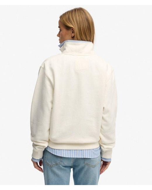 Superdry Natural & Co Athletic Essentials Graphic Half Zip Sweatshirt