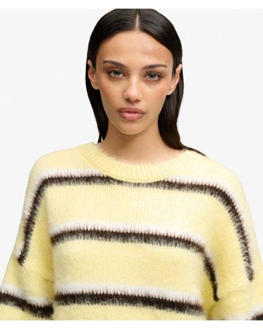 Superdry Natural & Co Slouchy Brushed Stripe Knit Jumper