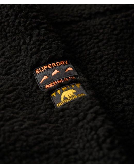 Superdry Black & Co Outdoor Sherpa Fleece Jacket
