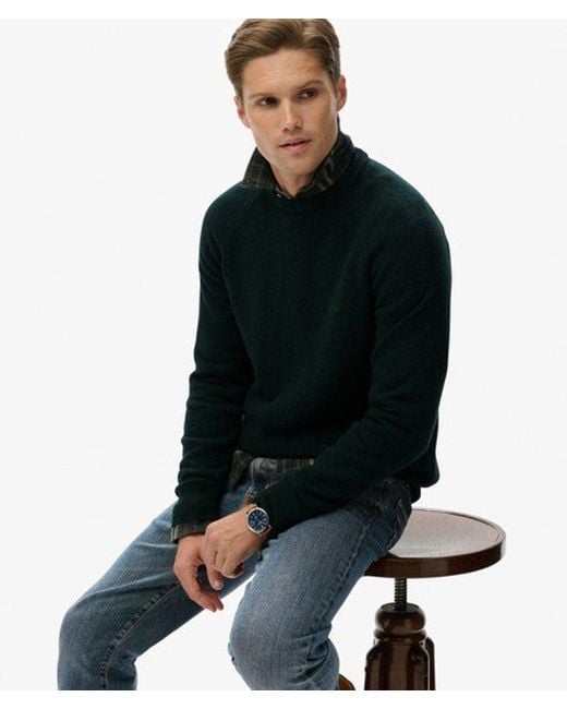 Superdry Black & Co Wool Blend Jumper for men