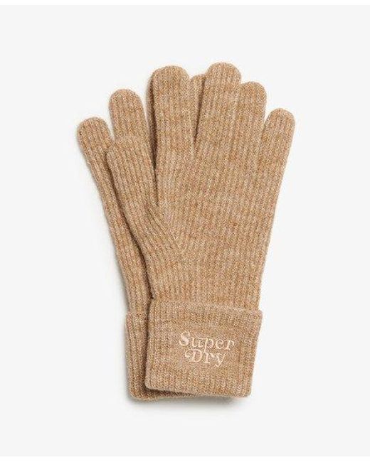 Superdry Natural Soft Rib Knit Gloves