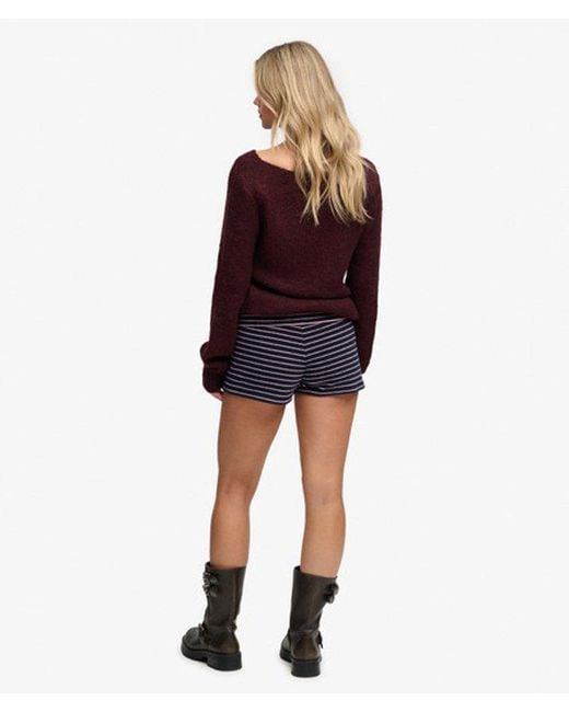 Superdry Red & Co Athletic Essentials Fold Over Towelling Shorts