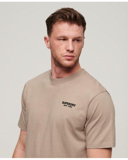 Superdry Brown Luxury Sport Loose Fit T-shirt for men