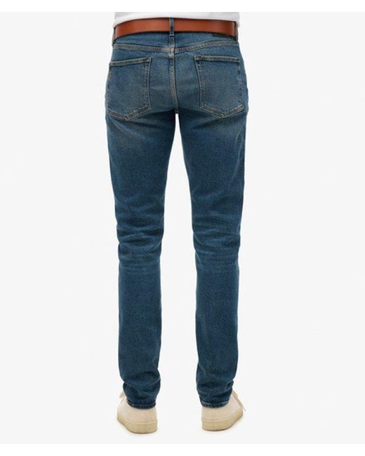 Homme Jean Slim The Merchant Store En Coton Bio Taille Superdry pour homme en coloris Blue