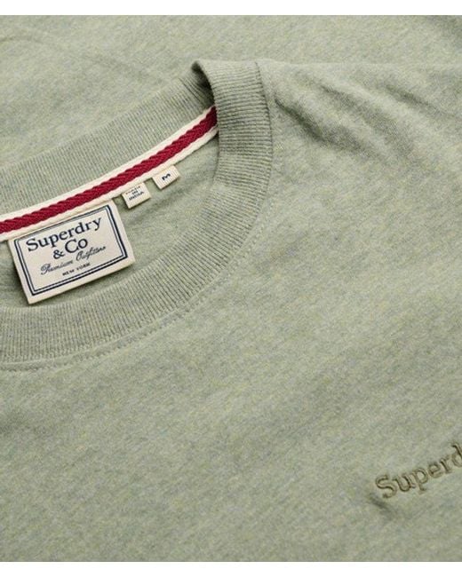 Superdry Green & Co Essential Company Logo Embroidered T-shirt for men
