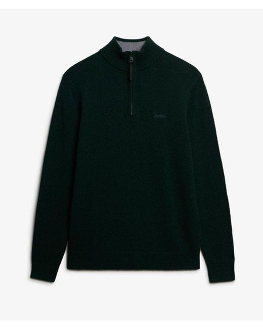 Superdry Green & Co Wool Blend Half Zip Jumper for men