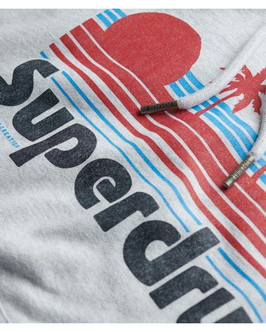 Superdry Gray Vintage Great Outdoors Hoodie for men
