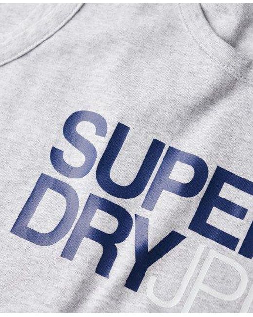 Superdry Blue Loose Fit Sportswear Relaxed Vest Top for men