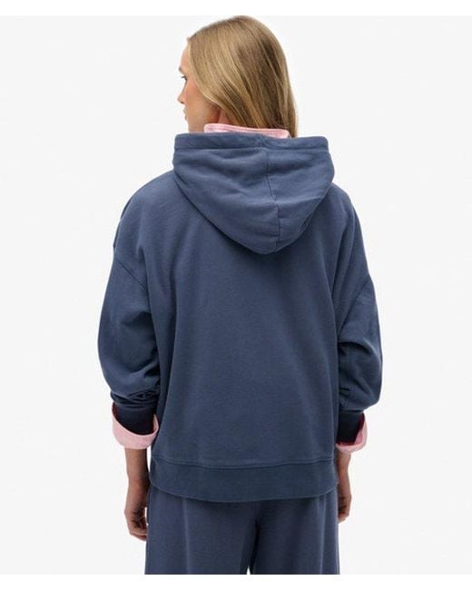 Superdry Blue & Co Athletic Essentials Relaxed Hoodie