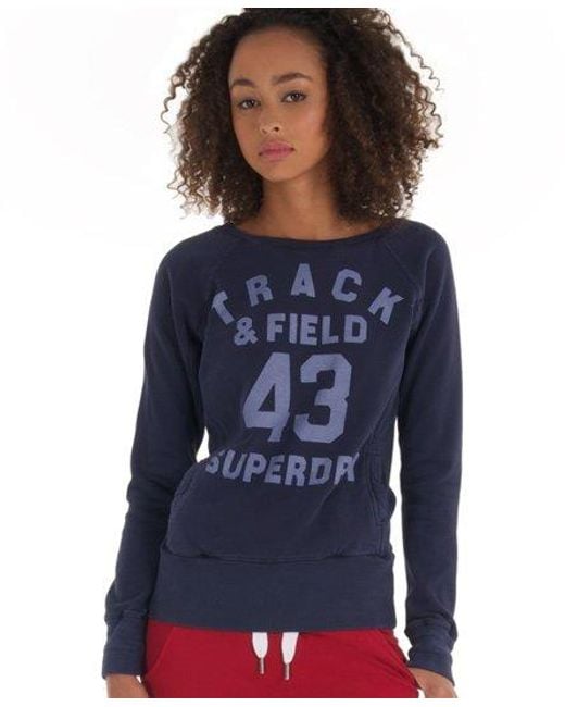 Superdry Blue Fall Back Crew Heritage