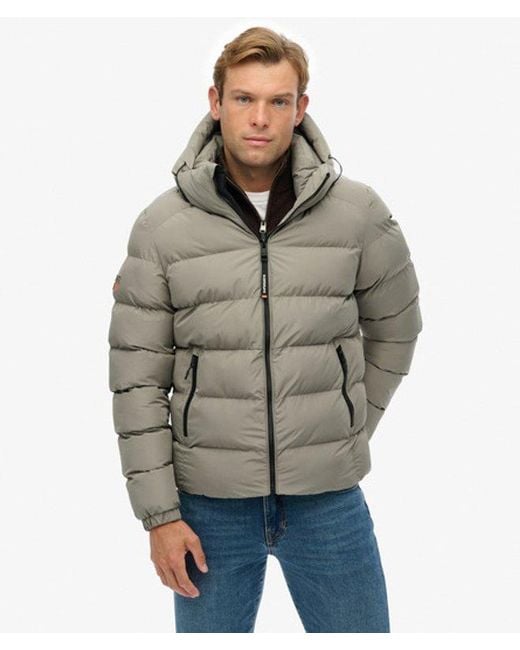 Superdry Green & Co Hooded Sports Puffer Jacket for men
