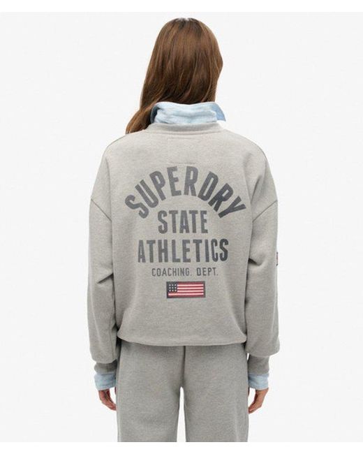 Superdry Gray & Co Athletic Essentials Relaxed Printed Sweatshirt