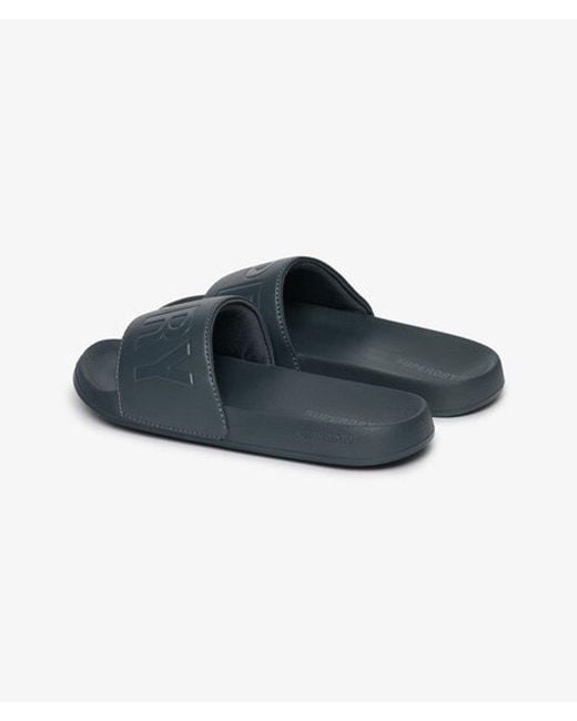 Superdry Blue & Co Code Core Pool Sliders for men