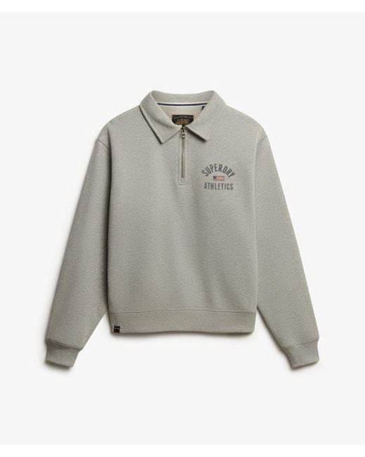 Superdry Gray & Co Athletic Collared Half Zip Jumper