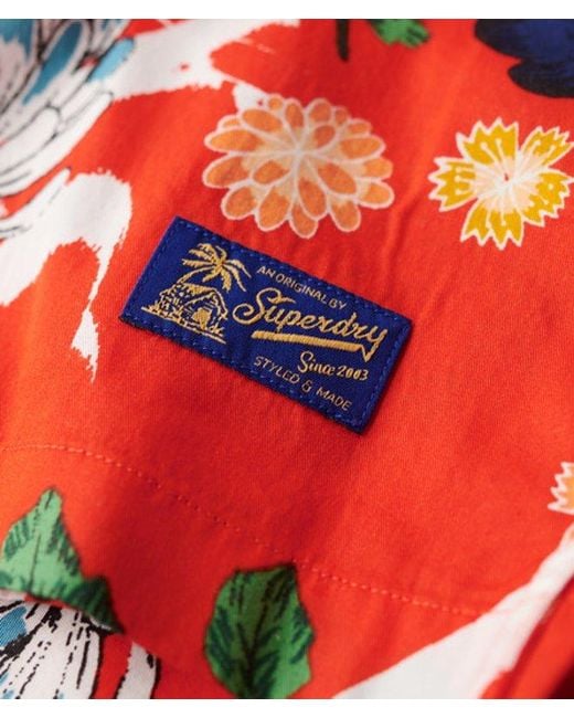 Superdry Red & Co Short Sleeve Hawaiian Shirt for men