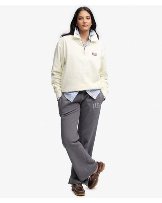 Superdry White & Co Athletic Print Flare joggers