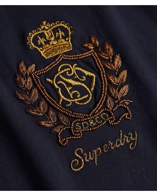 Superdry Blue & Co Crest Embellished T-shirt