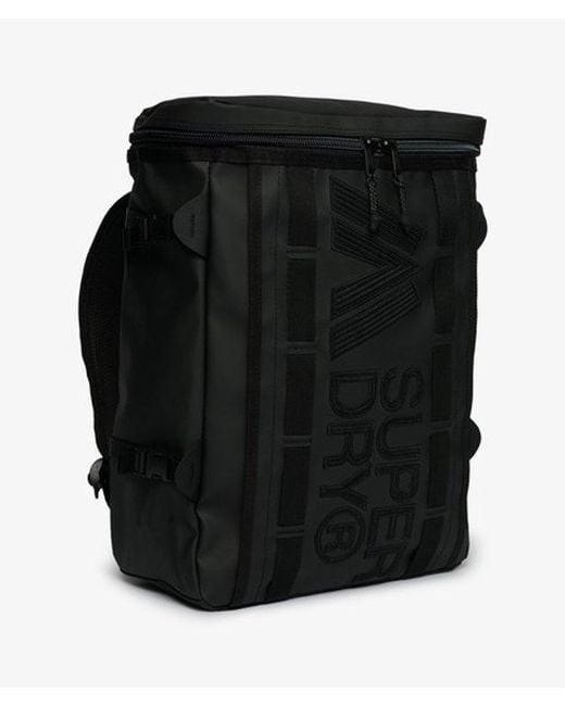 Superdry Black Outdoor 30L Tarp Backpack