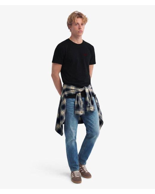 Superdry Black & Co Essential Serif Logo Embroidered T-shirt for men