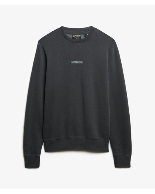 Superdry Black & Co Micro Logo Crew Sweatshirt for men