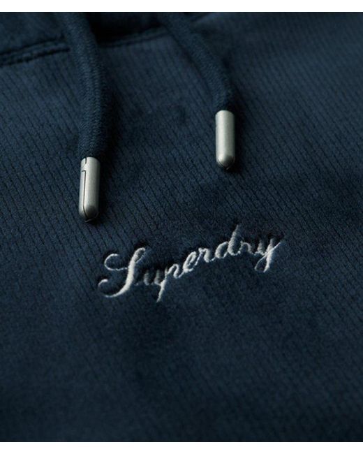 Superdry Blue & Co Country Club Velour Loose Hoodie