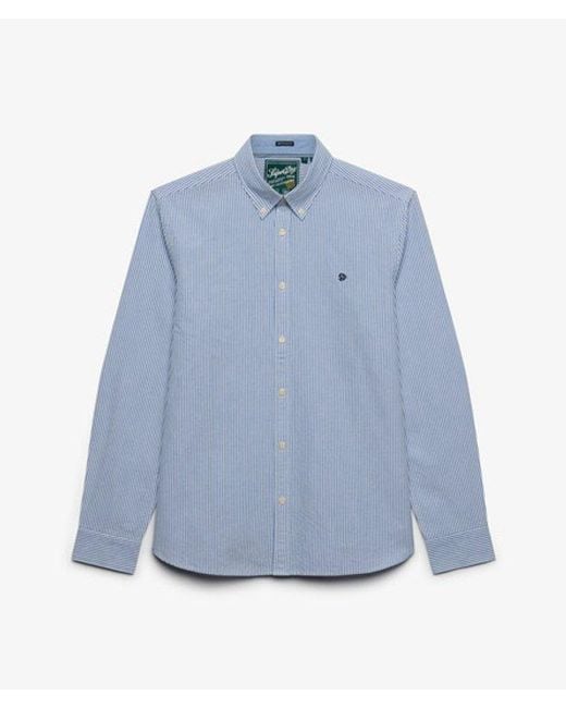 Superdry Blue & Co Preppy Oxford Long Sleeve Shirt for men