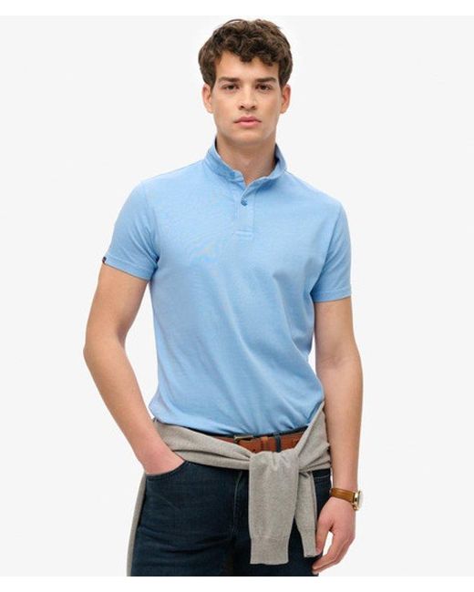 Superdry Blue & Co Essential Jersey Polo Top for men