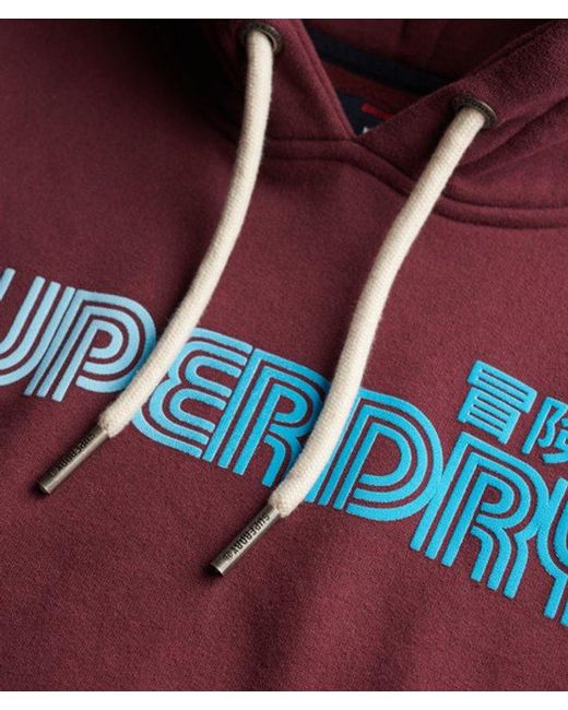 Superdry Red Faded Core Hoodie