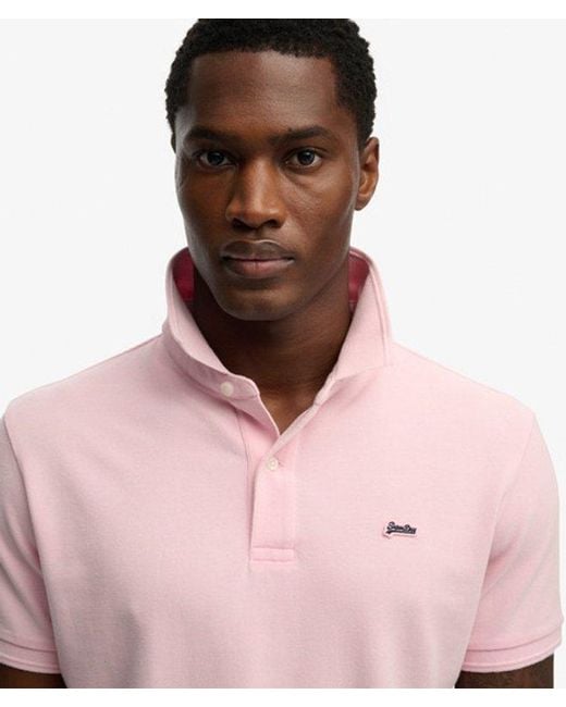 Superdry Pink & Co Classic Pique Polo Shirt for men