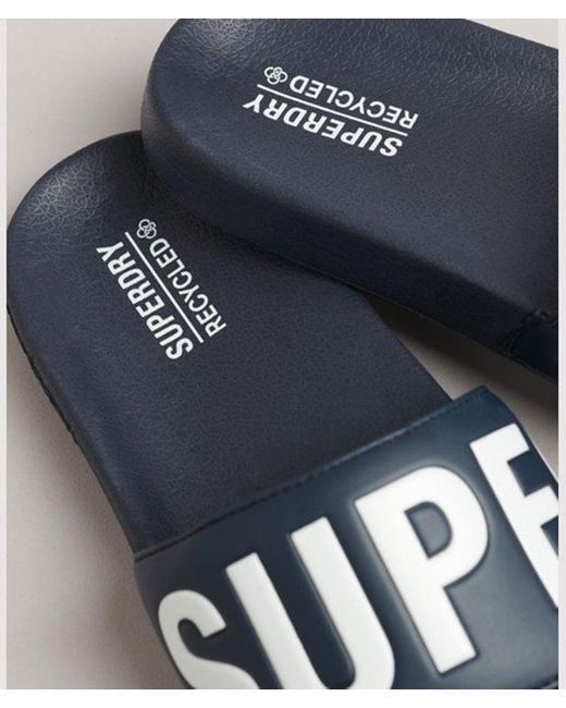 Superdry Code Core Badslippers in het Blue