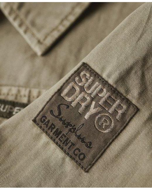Superdry Natural Ladies Classic Herringbone Military Overshirt
