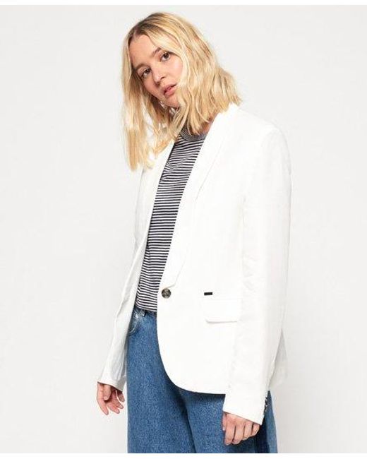 Superdry White Superlative Blazer