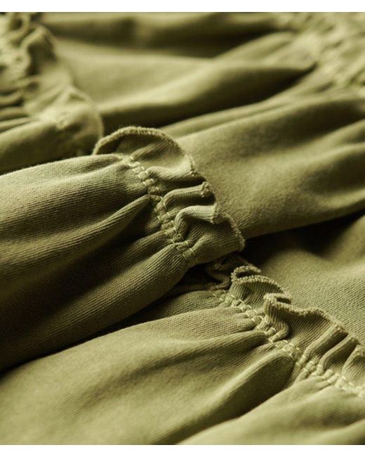 Superdry Green & Co Tiered Jersey Mini Skirt