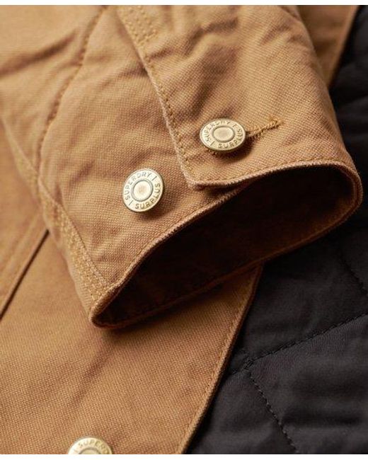 Superdry Brown Surplus Four Pocket Chore Jacket for men