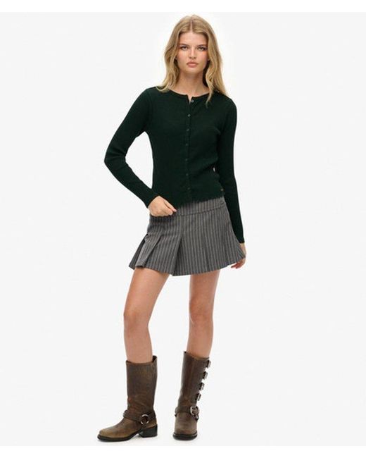 Superdry Black & Co Athletic Essentials Ribbed Cardigan