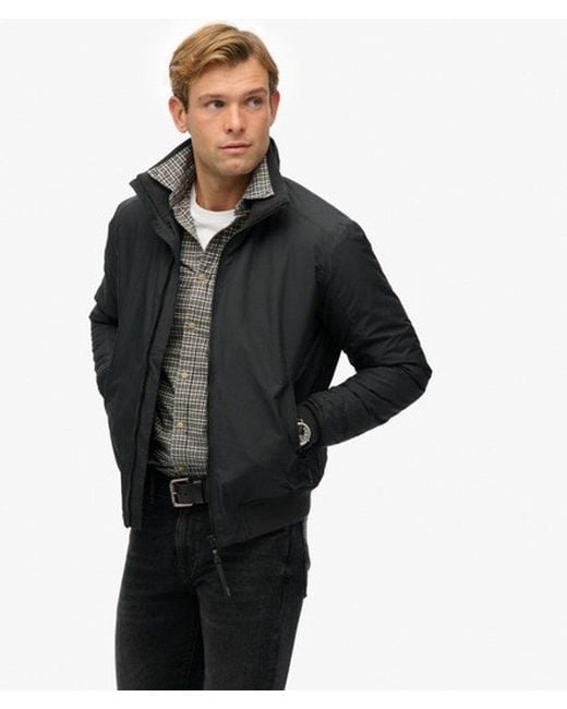 Superdry Black City Harrington Jacket for men