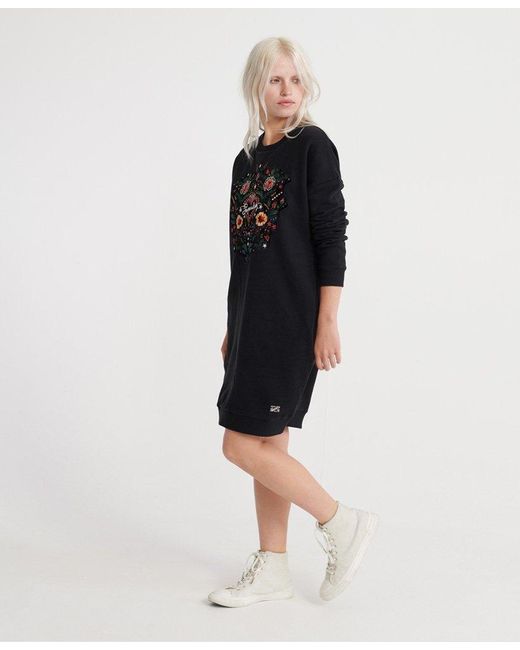 superdry embellished sweat dress