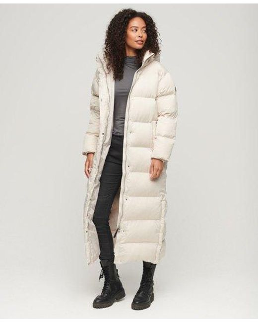 Superdry Natural Maxi Hooded Puffer Coat