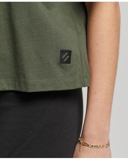 Superdry Green Code Tech Oversized Boxy T-Shirt Dark Moss