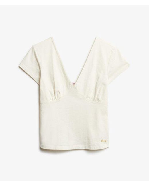 Superdry White & Co Cap Sleeve Corset Top
