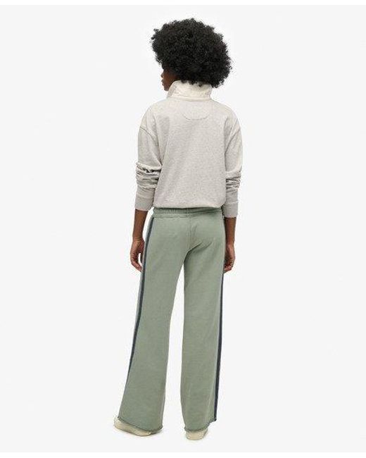 Superdry Athletic Essentials joggingbroek Met Logo En Rechte Pijpen in het Green