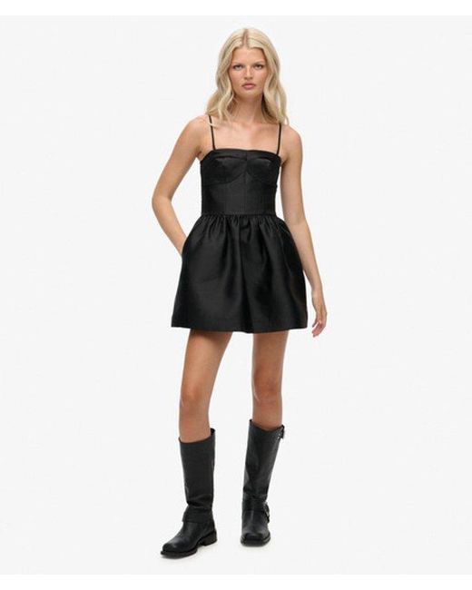 Superdry Corset Cami Mini Jurk in het Black