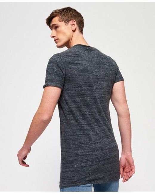 Superdry Blue Label Lite Longline T-Shirt Linear Grit for men