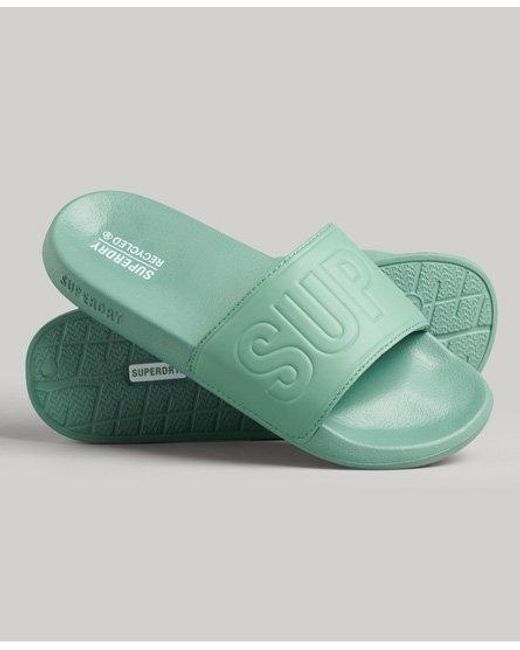 Superdry Green Code Core Pool Sliders for men