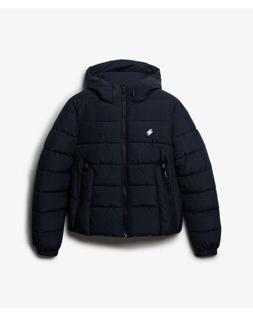 Superdry Blue & Co Hooded Spirit Sports Puffer Jacket