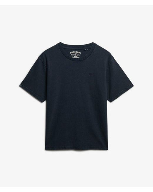 Superdry Essentials Relaxed T-shirt in het Blue voor heren