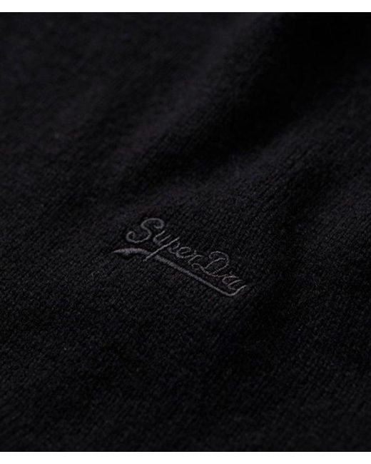 Superdry Black & Co Essential Slim Fit Crew Jumper for men