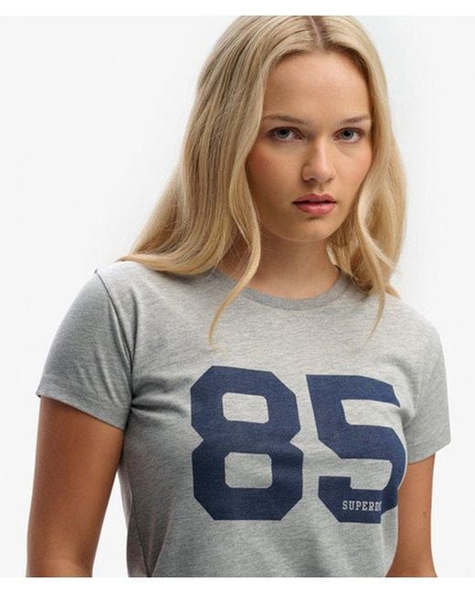 Superdry Blue Athletic Essentials Varsity Number T-shirt