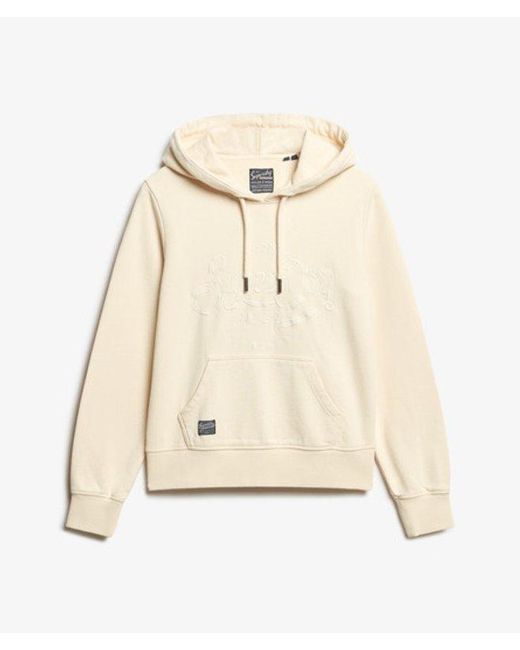Superdry Premium Script Entry Hoodie in het White
